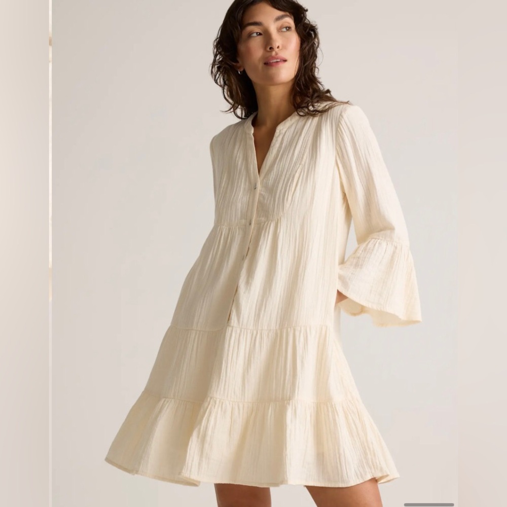 Quince 100% Organic Cotton Long-Sleeve Gauze Dress